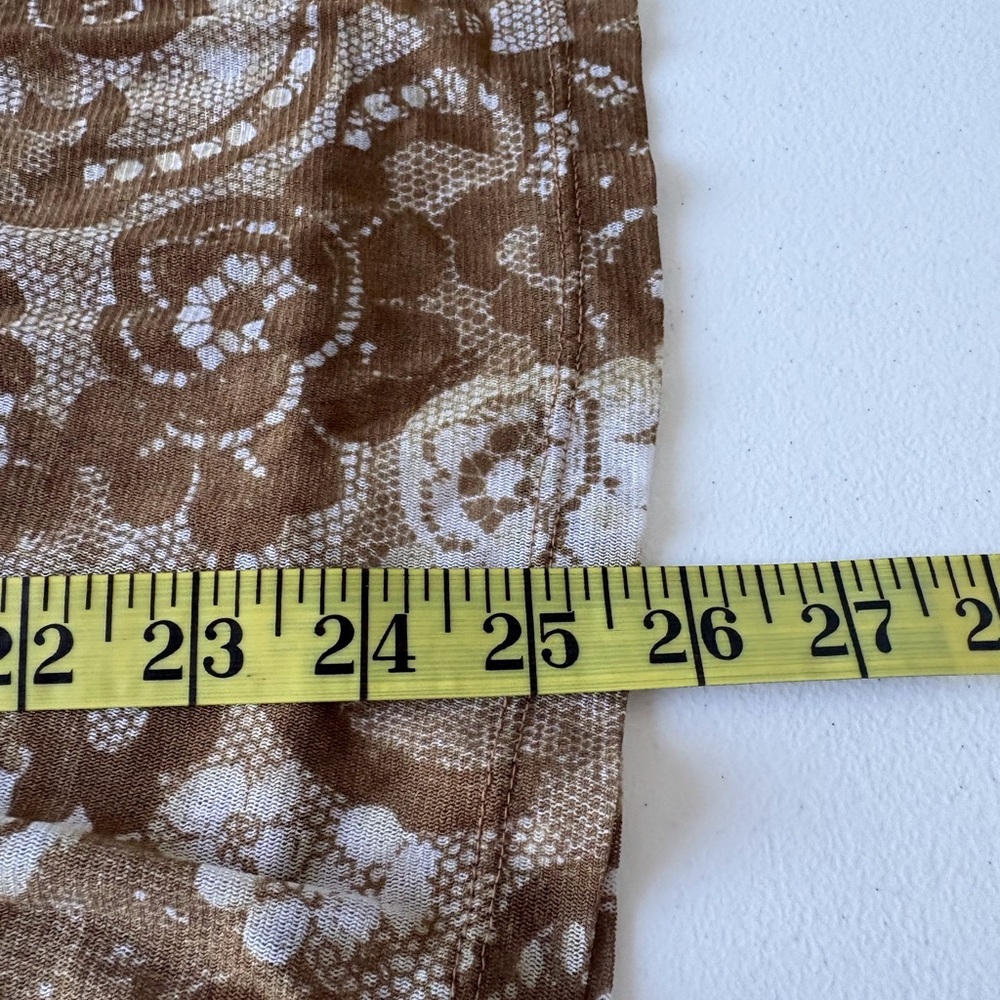 NY Co Medium Babydoll V Neck Cap Sleeve Sheer over Lining Olive Green‎ Fairy Y2K - Picture 12 of 12